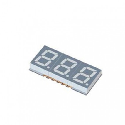 亿光三位贴片数码管ELST-405UBWA蓝光