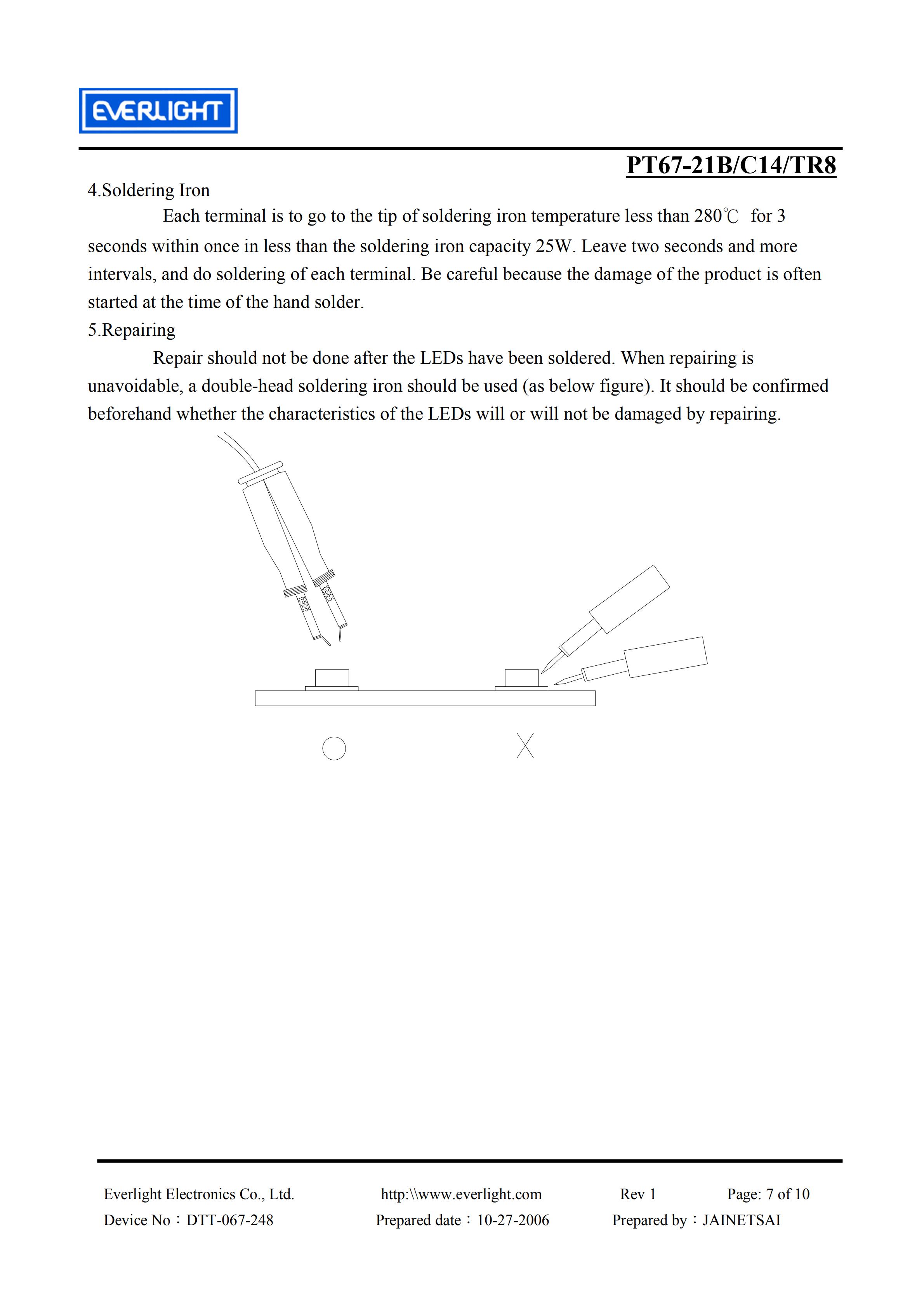 亿光贴片3528红外接收管PT67-21B/C14/TR8规格书PDF（数据表）