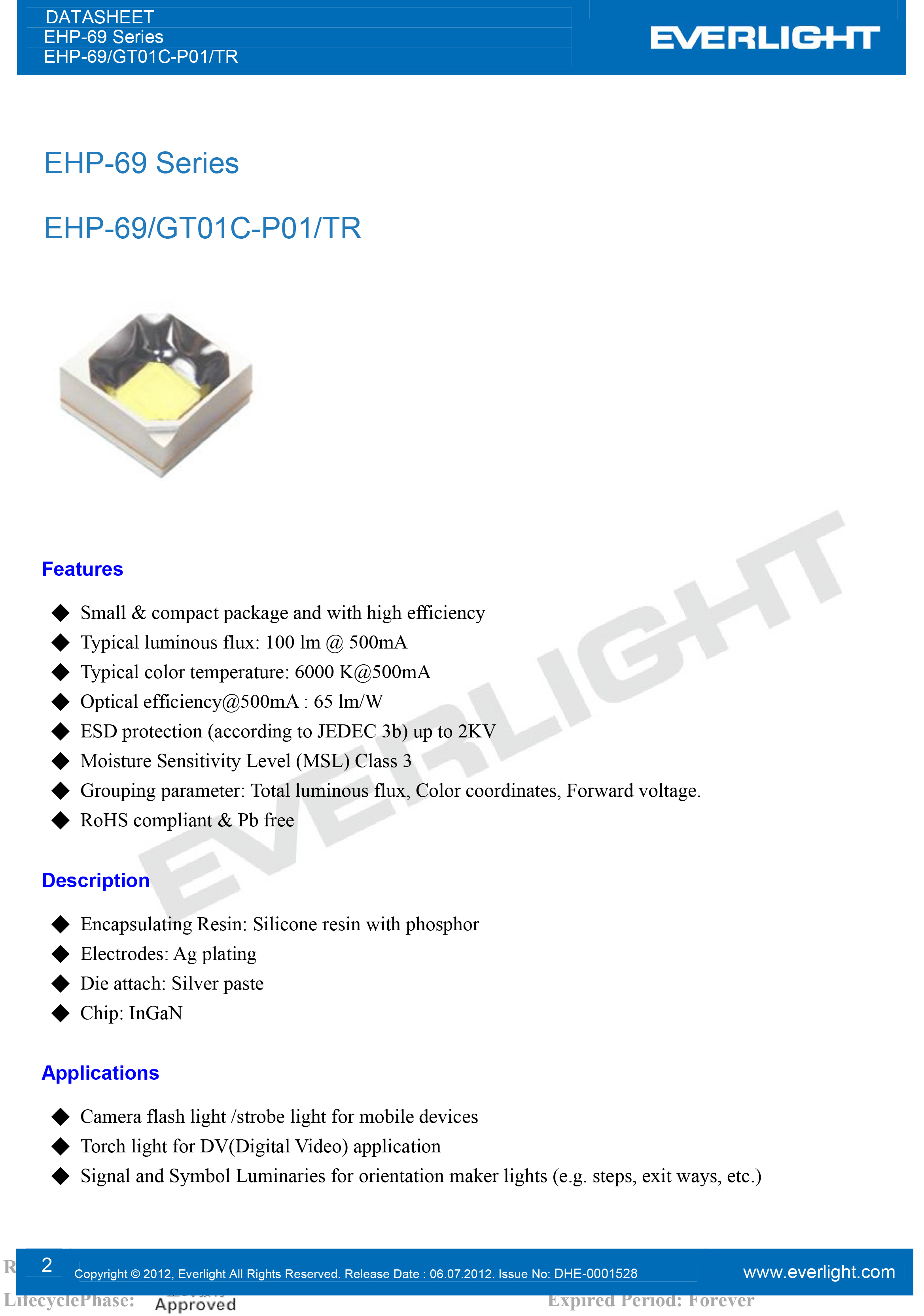 亿光3333闪光灯珠EHP-69-GT01C-P01-TR规格书PDF