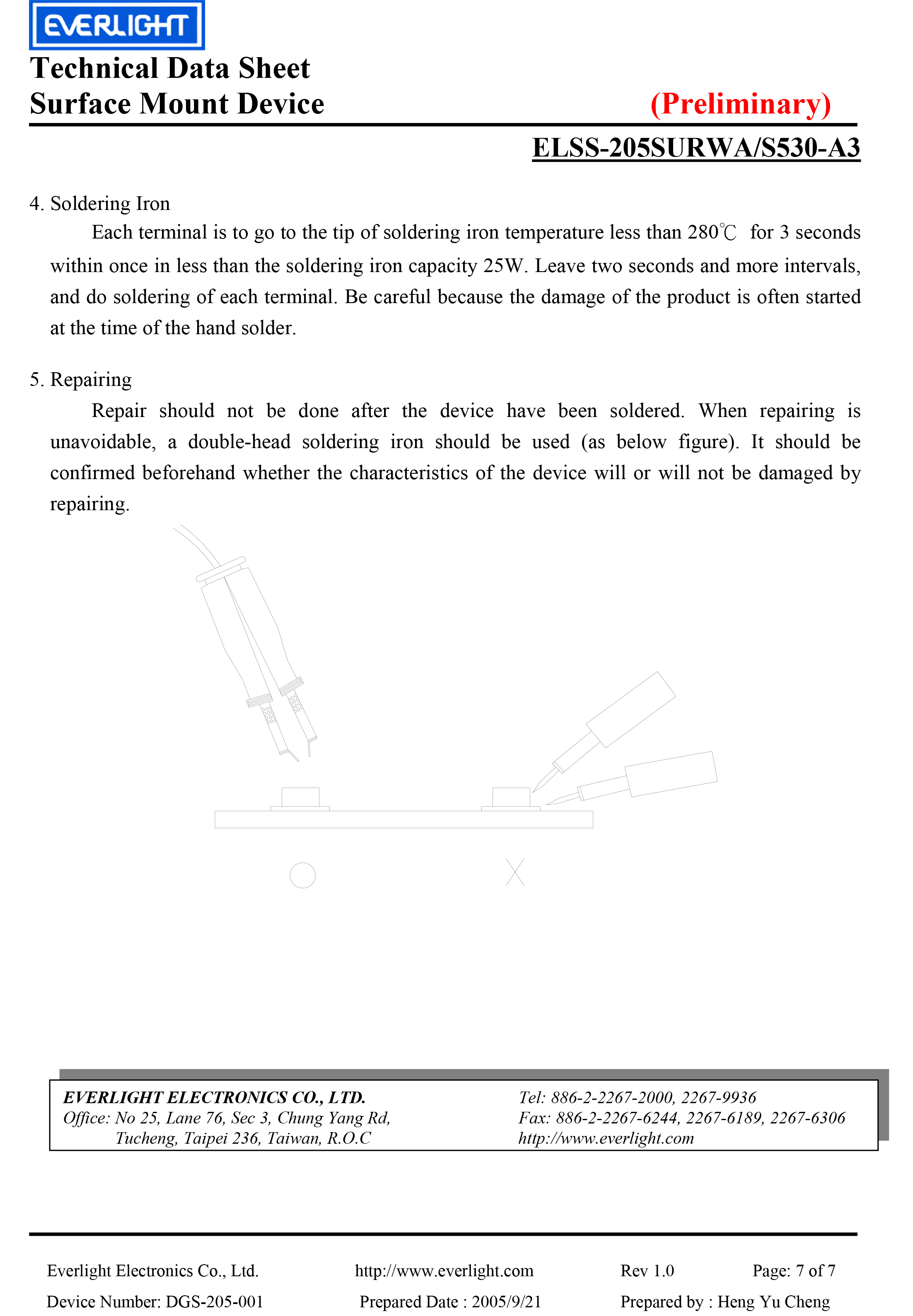 亿光贴片单位数码管SS205SURWA/S530/A3规格书PDF