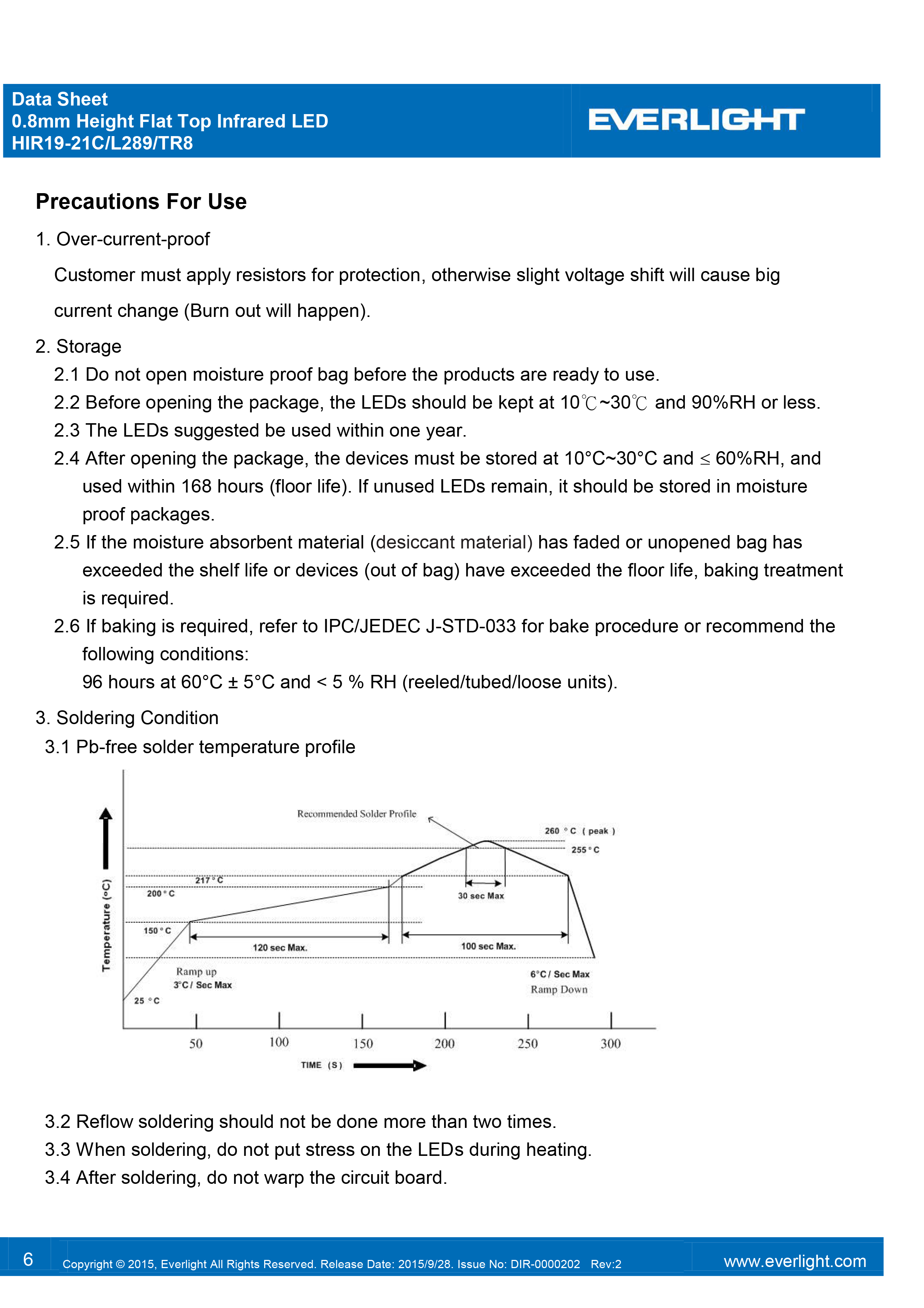 亿光贴片0603红外发射管850nm HIR19-21C/L289/TR8规格书PDF