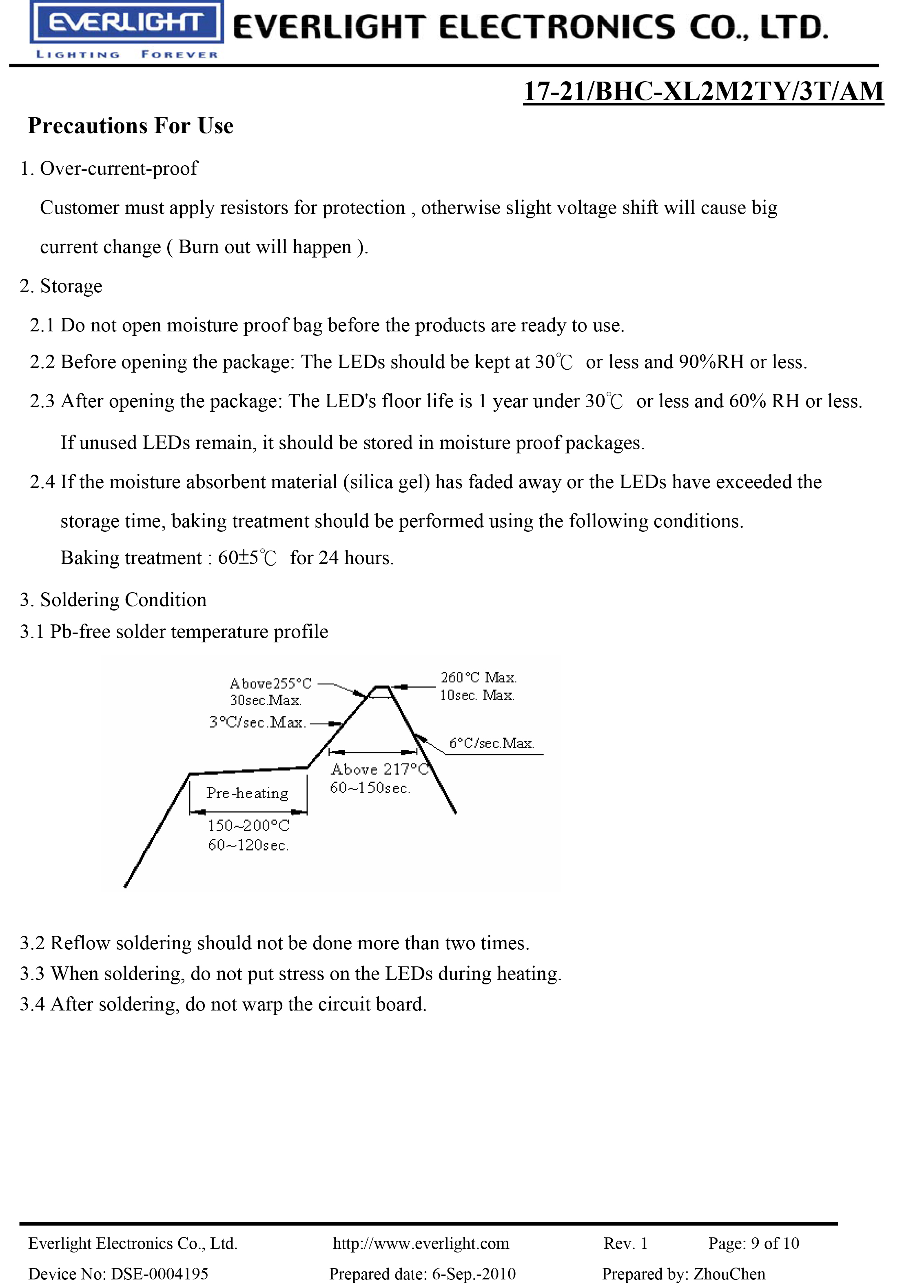 亿光贴片0805汽车专用灯17-21/BHC-XL2M2TY/3T-AM规格书PDF 数据表