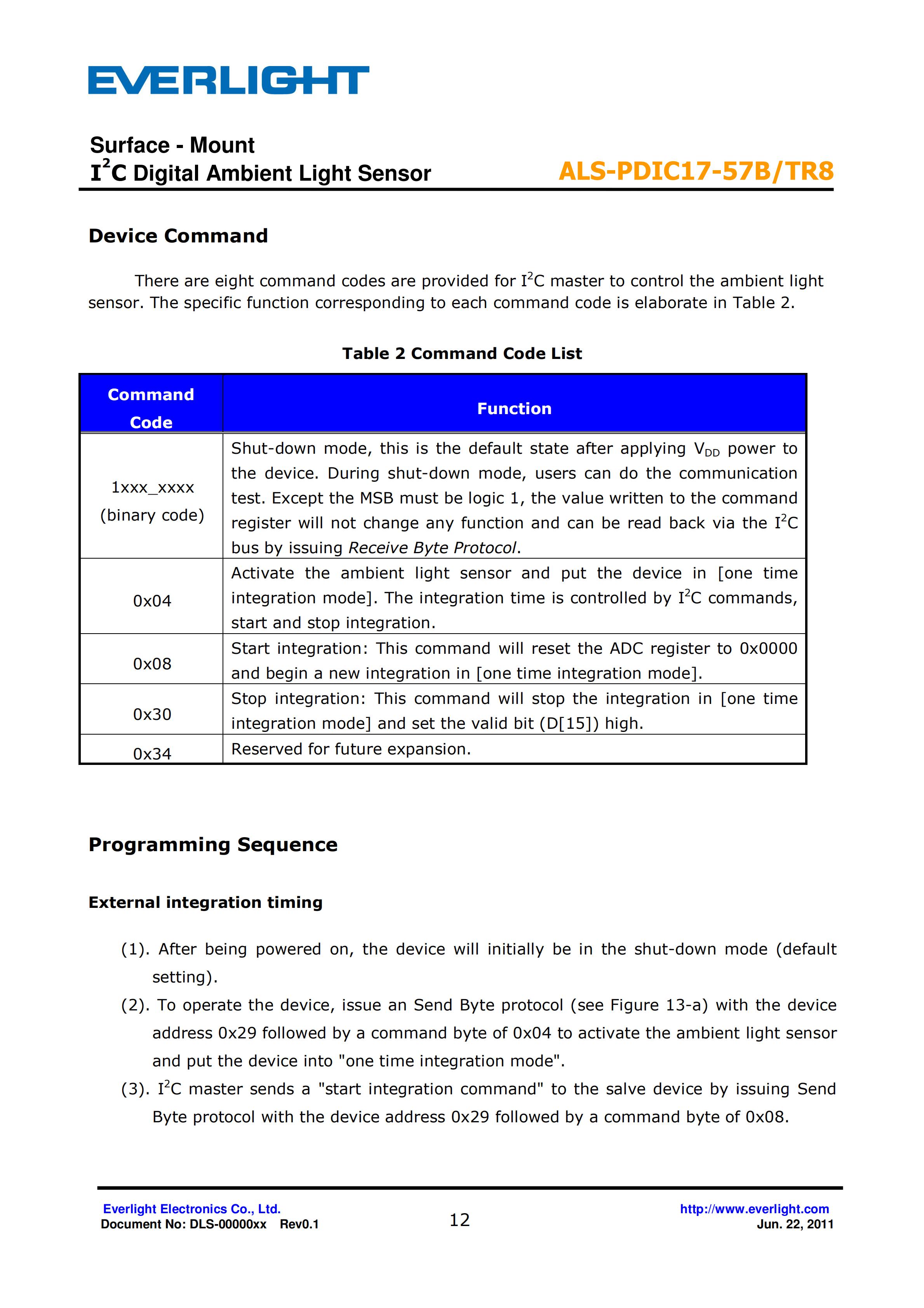 亿光贴片0805环境光传感器ALS-PDIC17-57B/TR8规格书（数据表PDF）