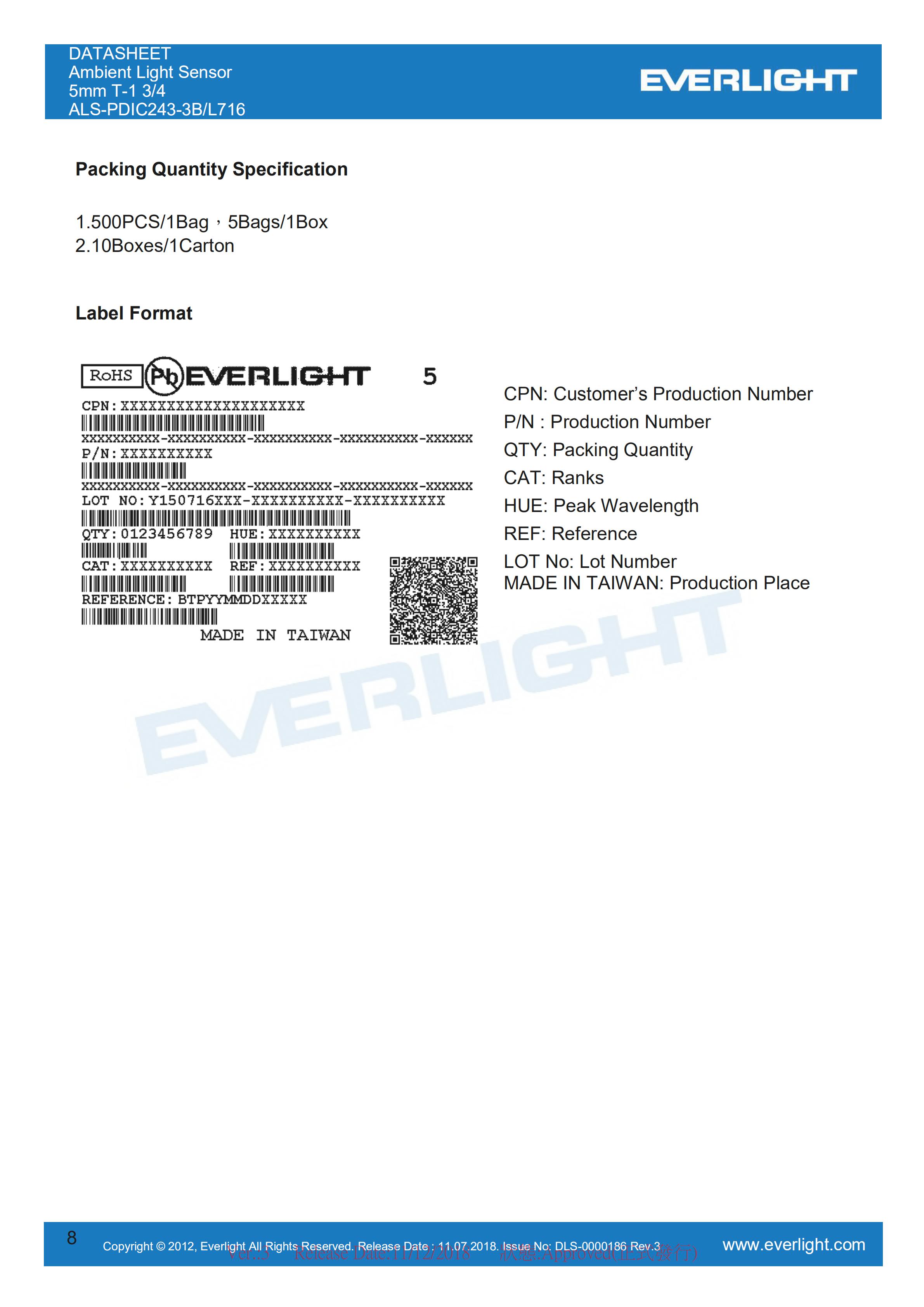 ALS-PDIC243-3B/L716亿光环境光传感器规格书（数据表PDF）