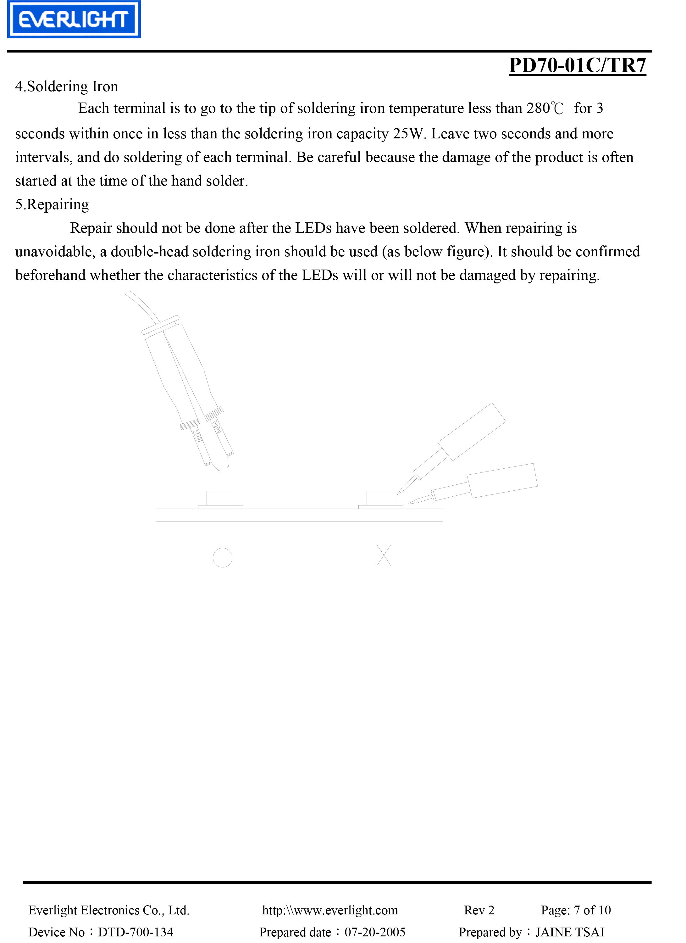 亿光贴片红外接收管PD70-01C/TR7规格书PDF