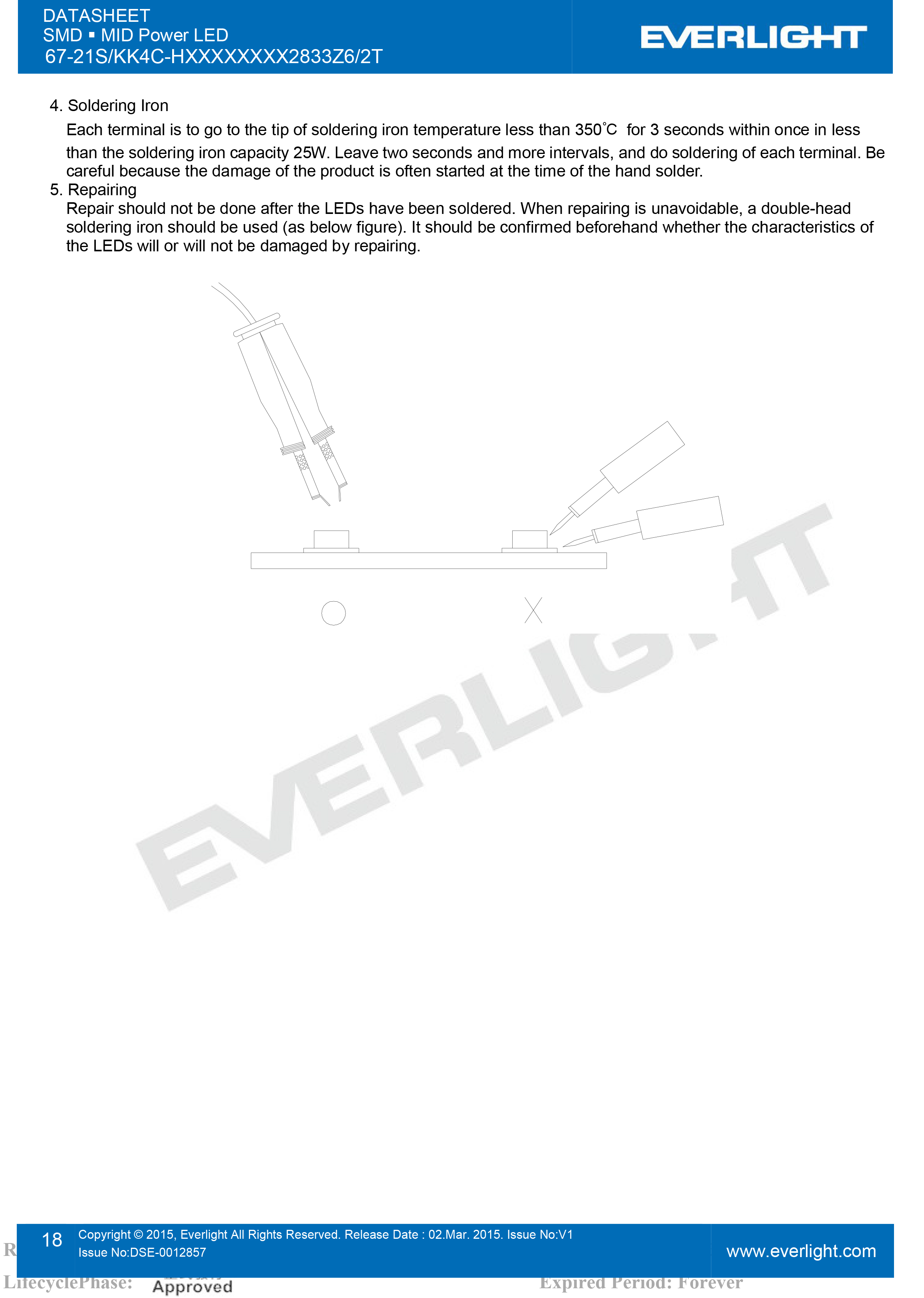 亿光贴片LED2835灯珠67-21S/KK4C-H2727M4N42833Z6/2T规格书PDF（数据表）
