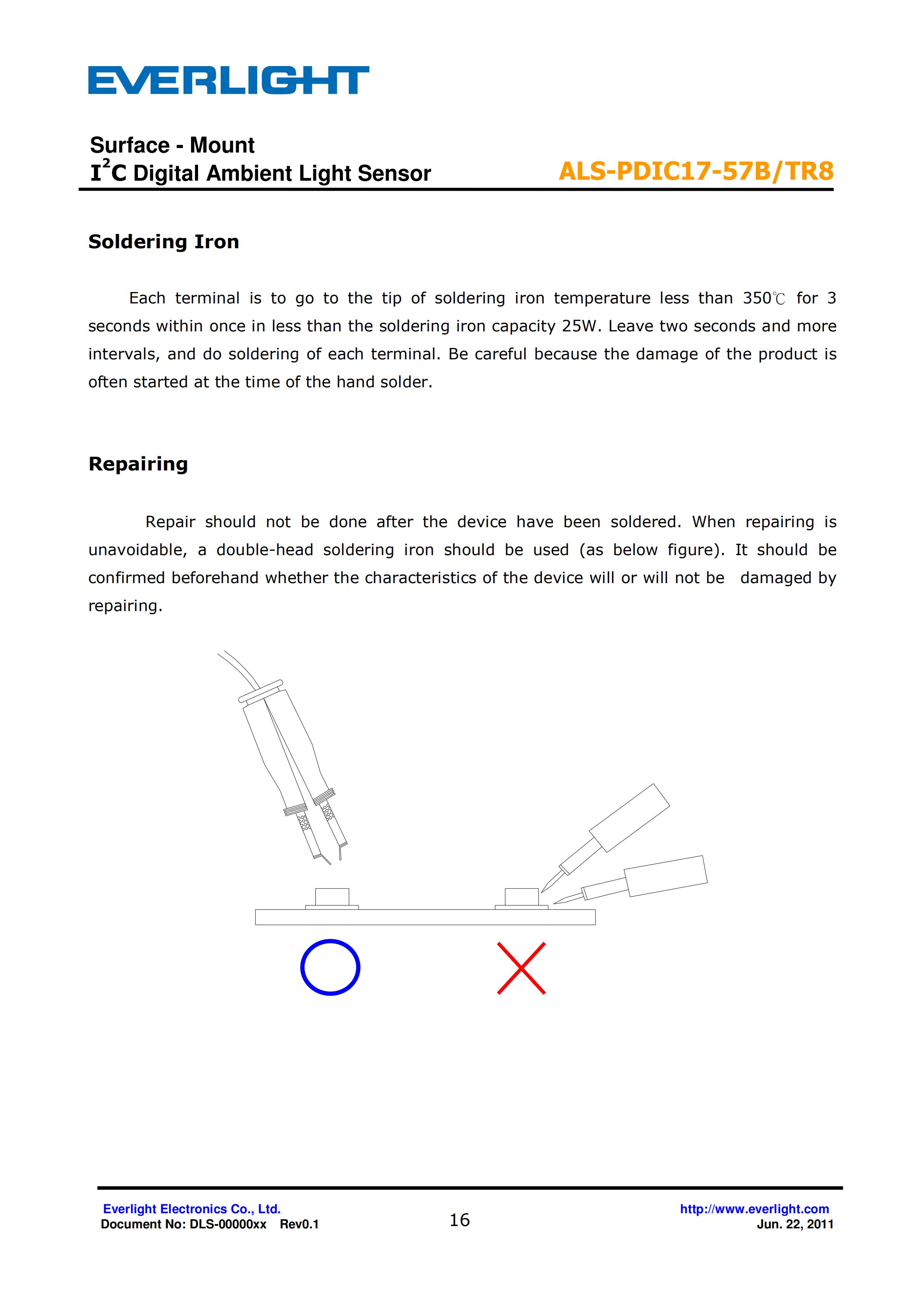 亿光贴片0805环境光传感器ALS-PDIC17-57B/TR8规格书（数据表PDF）
