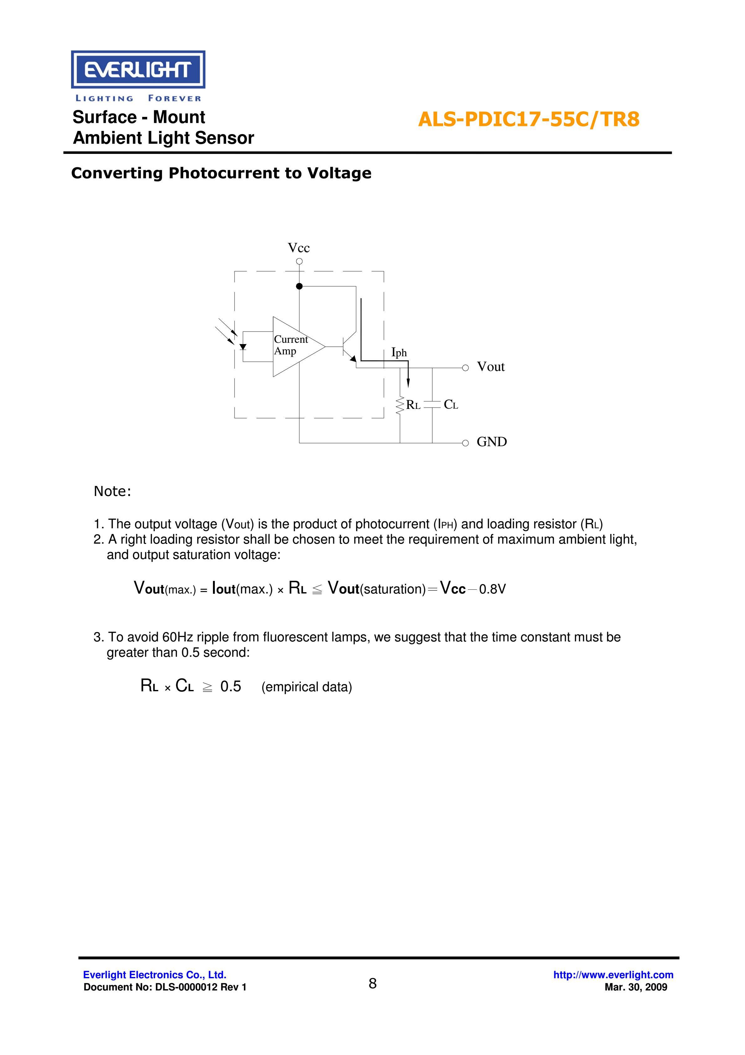 亿光贴片0805环境光传感器ALS-PDIC17-55C/TR8规格书（数据表PDF）