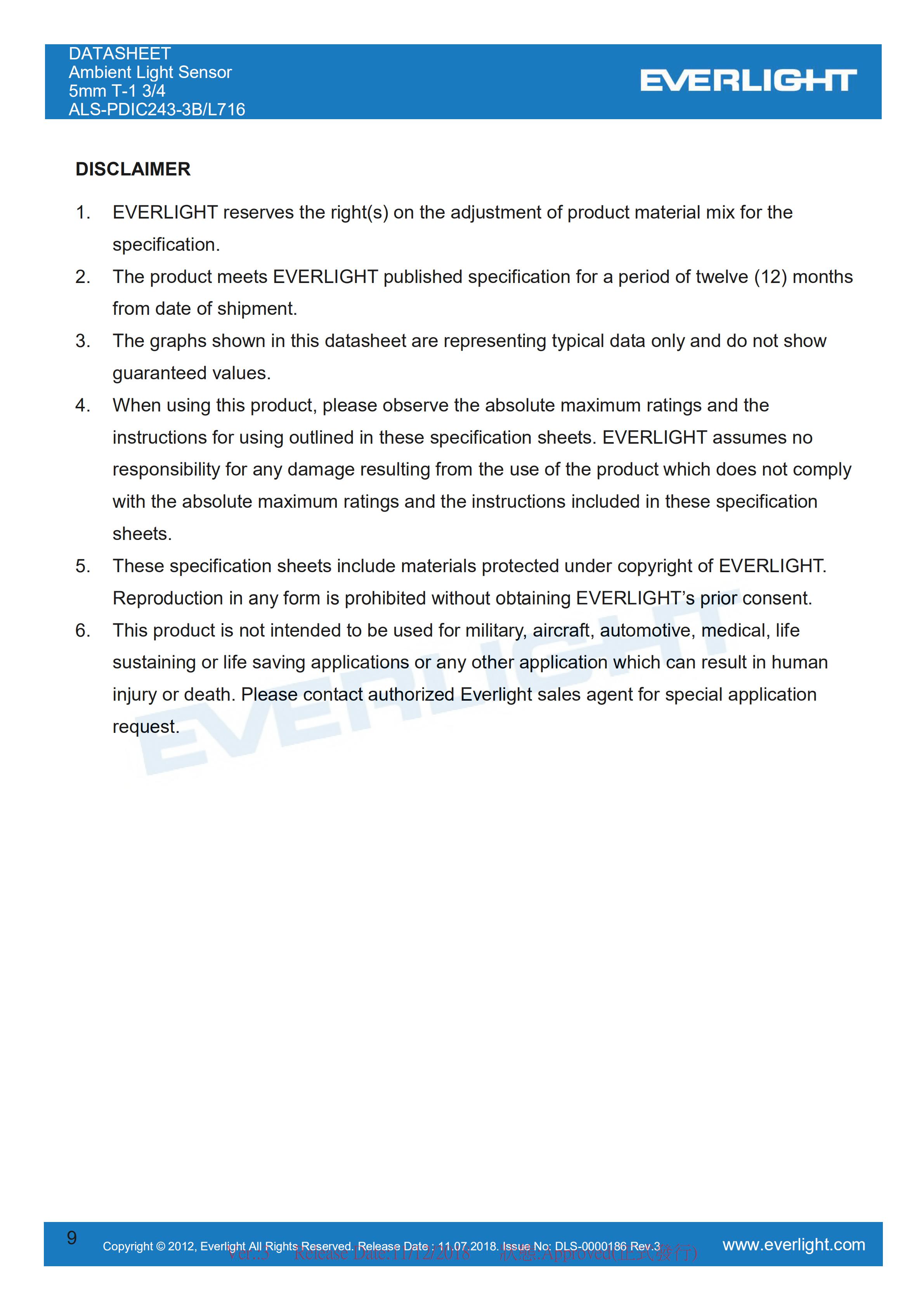 ALS-PDIC243-3B/L716亿光环境光传感器规格书（数据表PDF）