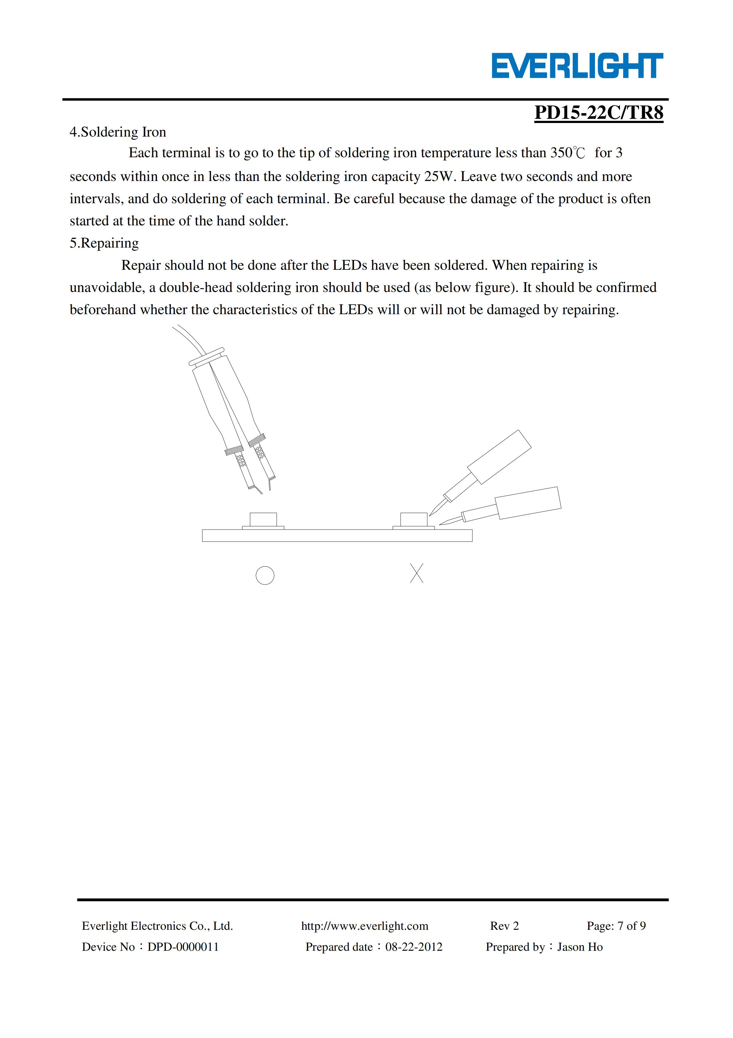 亿光贴片1206光电二极管红外接收管PD15-22C/TR8规格书PDF（数据表）