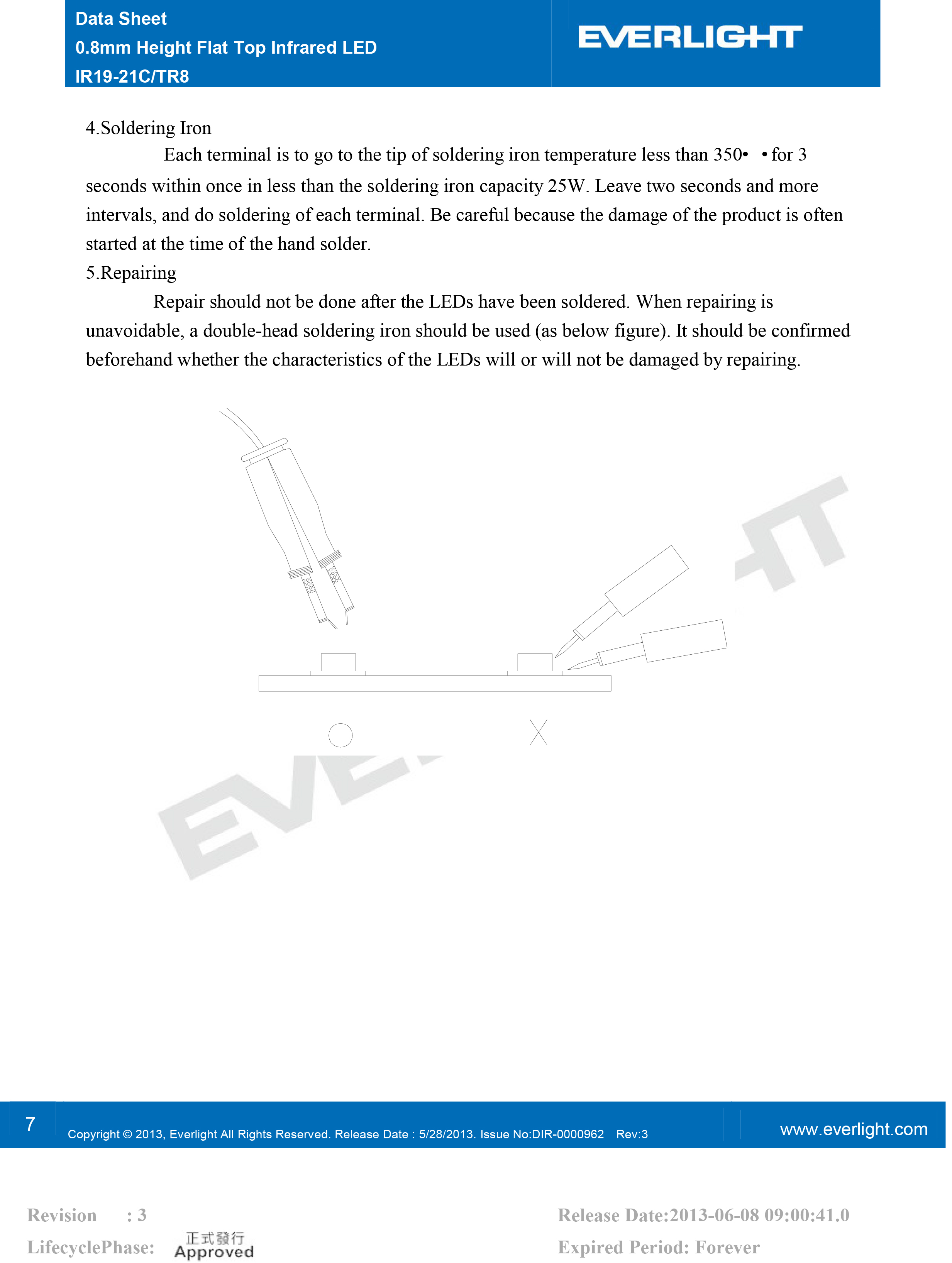 亿光贴片0603红外发射管IR19-21C/TR8规格书PDF