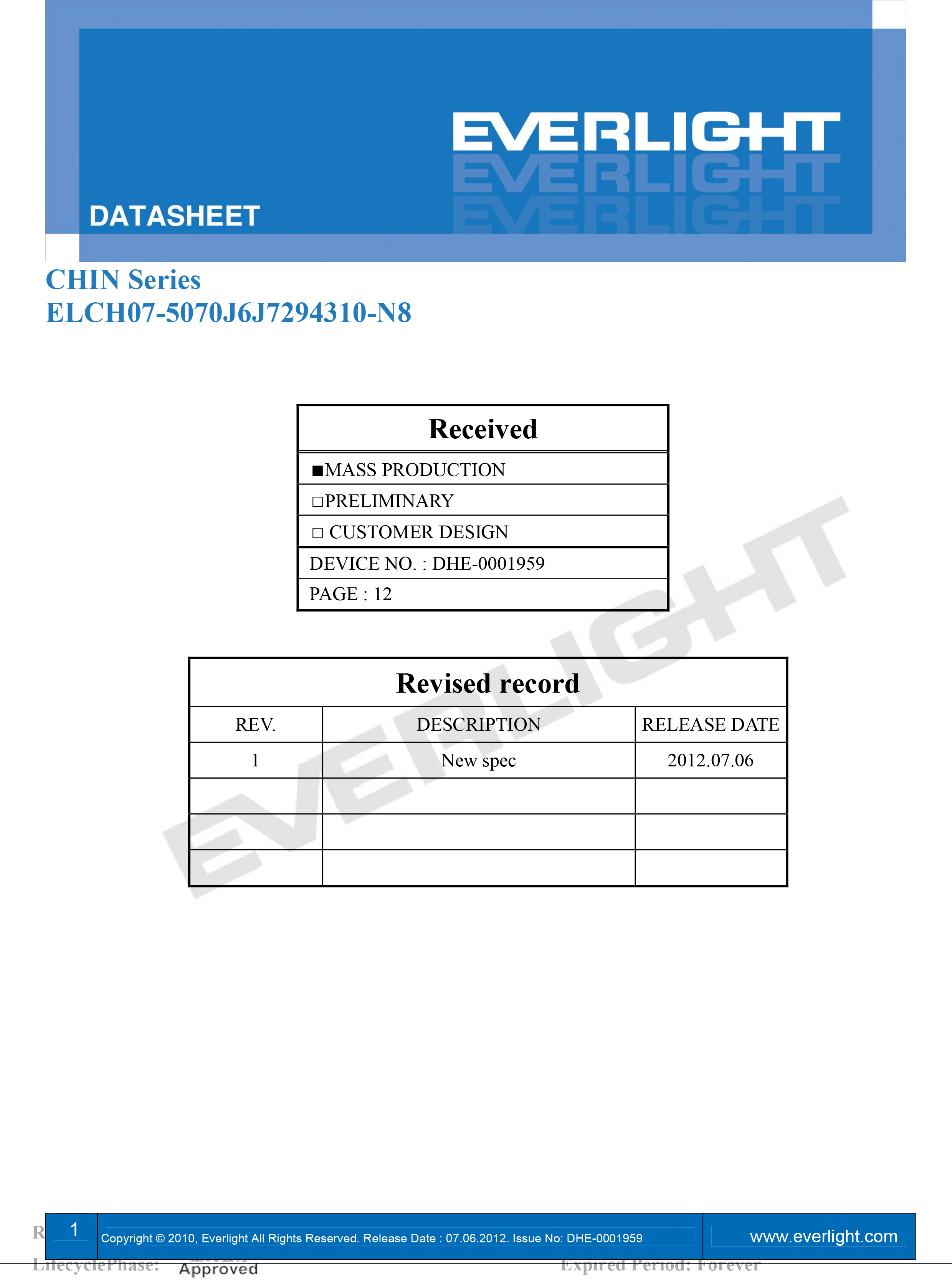 亿光2016闪光灯珠ELCH07-5070J6J7294310-N8规格书PDF