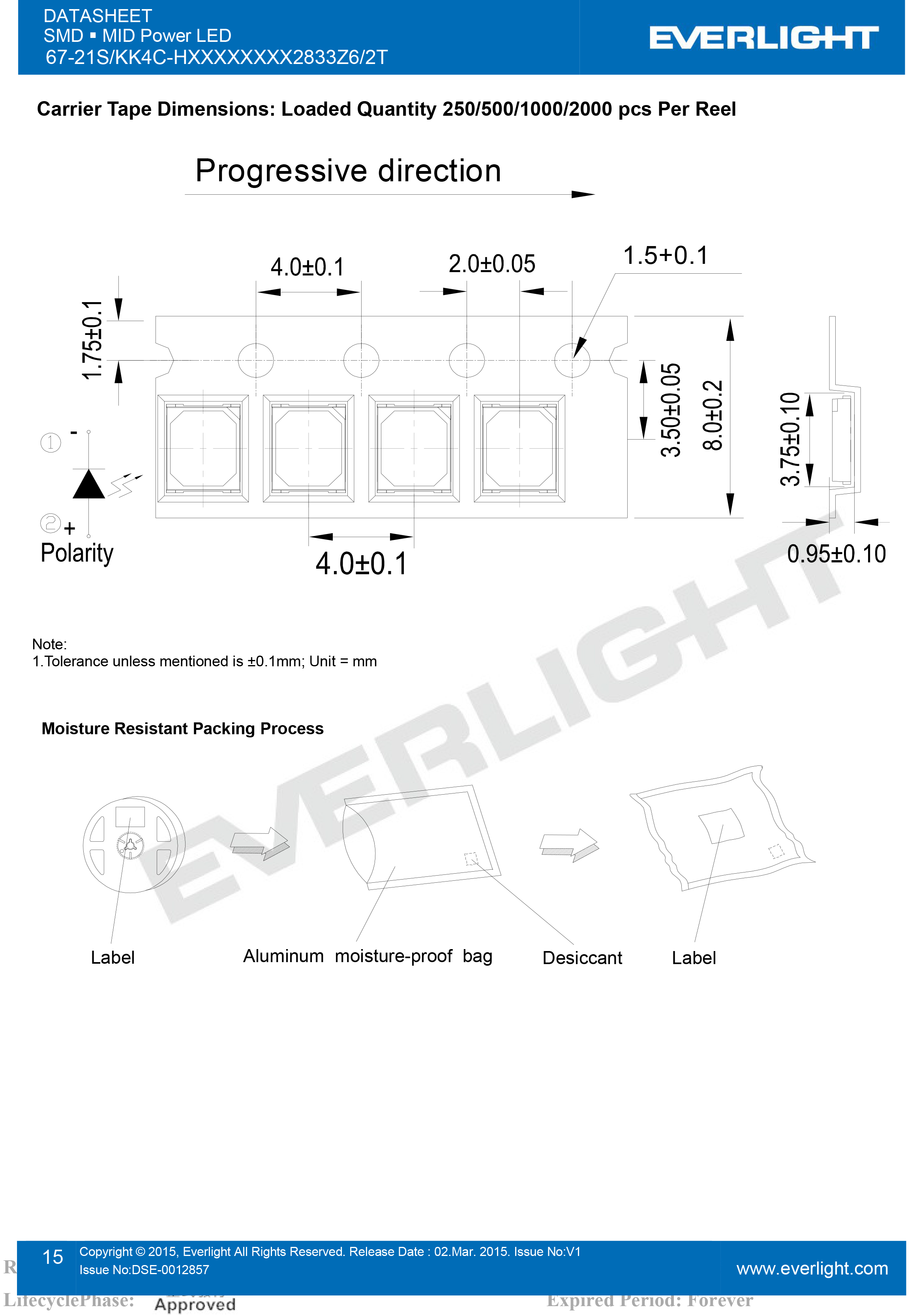 亿光贴片LED2835灯珠67-21S/KK4C-H2727M4N42833Z6/2T规格书PDF（数据表）