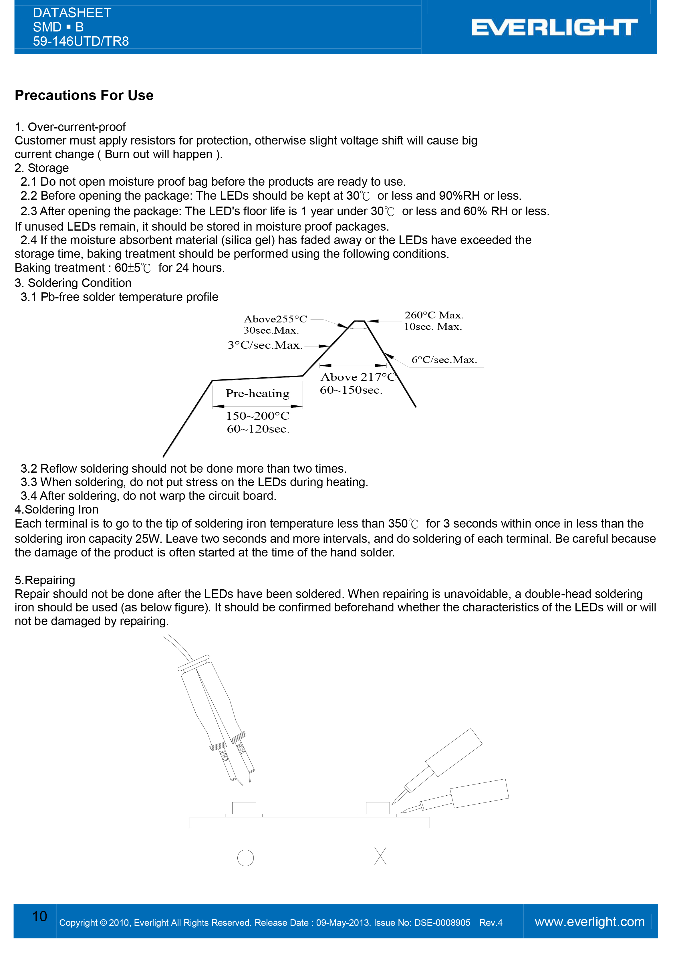 亿光4040闪光灯珠59-146UTD/TR8规格书PDF