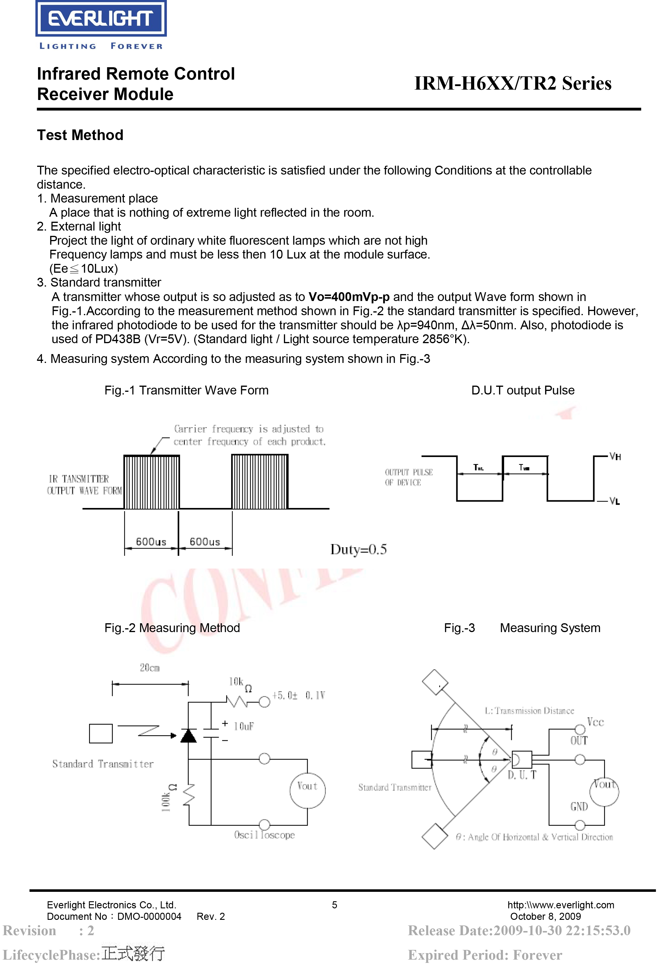 亿光贴片红外接收头IRM-H640/TR2规格书PDF（数据表）