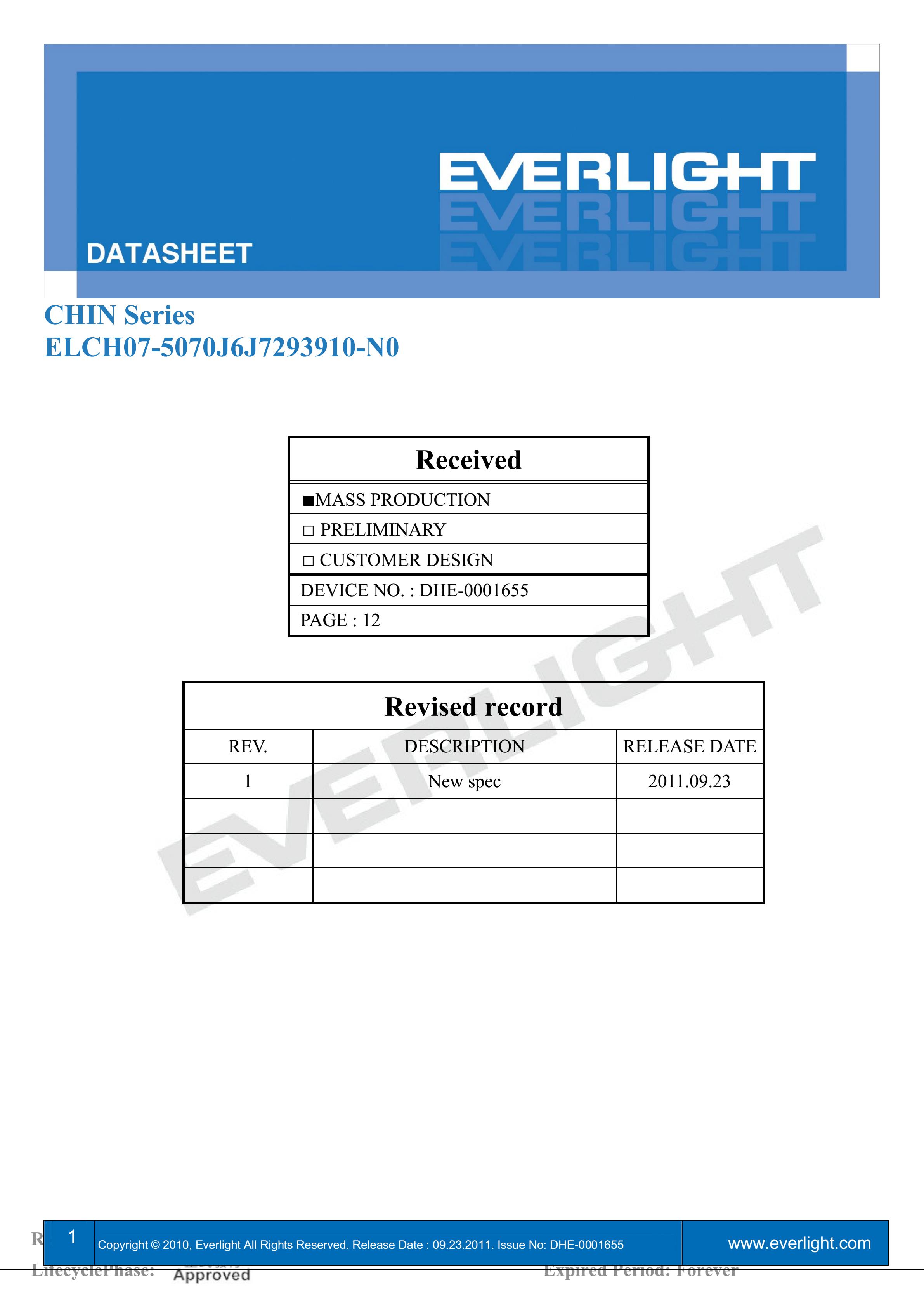 亿光2016闪光灯珠ELCH07-5070J6J7293910-N0规格书PDF（数据表）