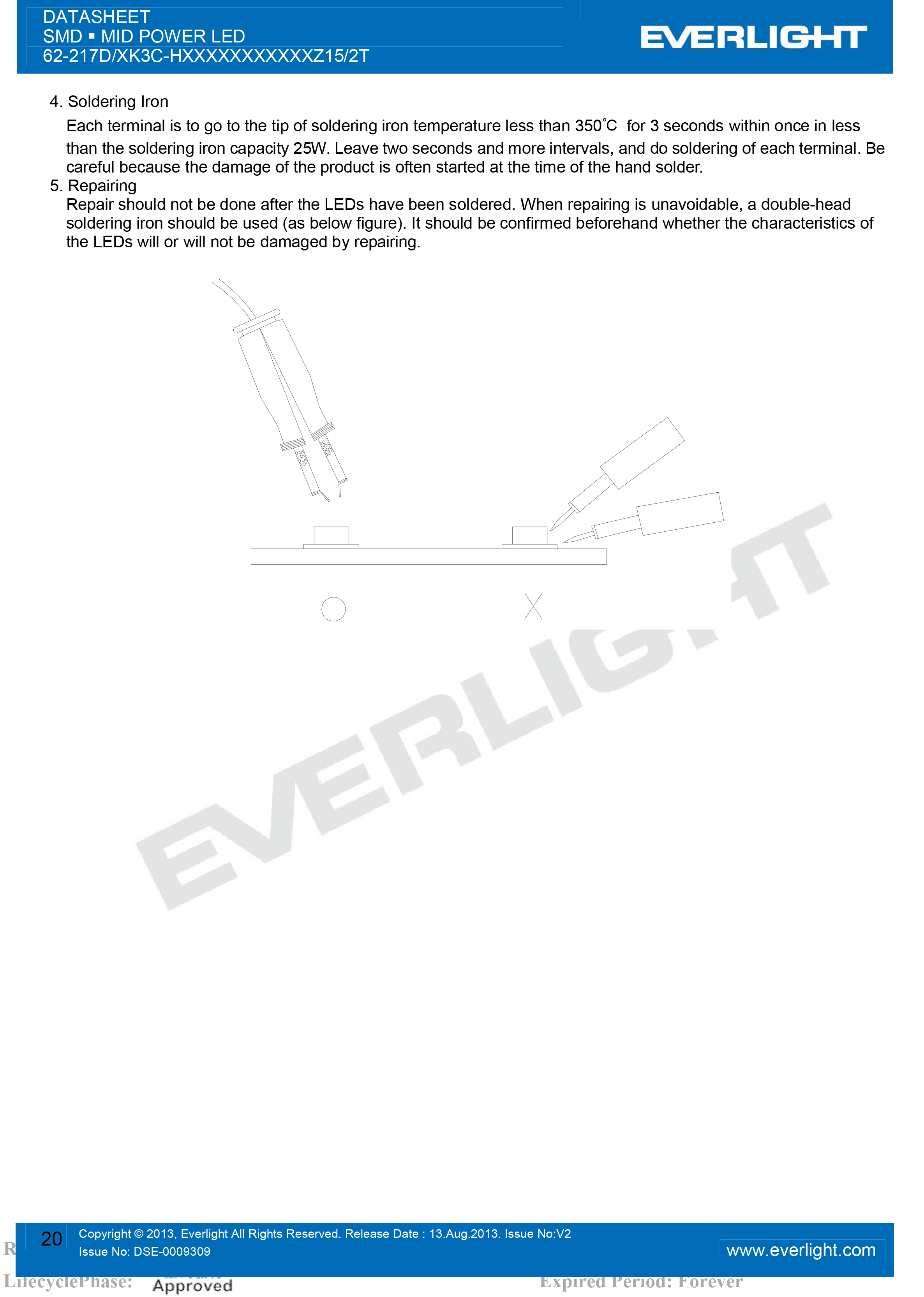 亿光贴片5630灯珠62-217D/KK3C-H2727QAR3B42Z15/2T规格书PDF
