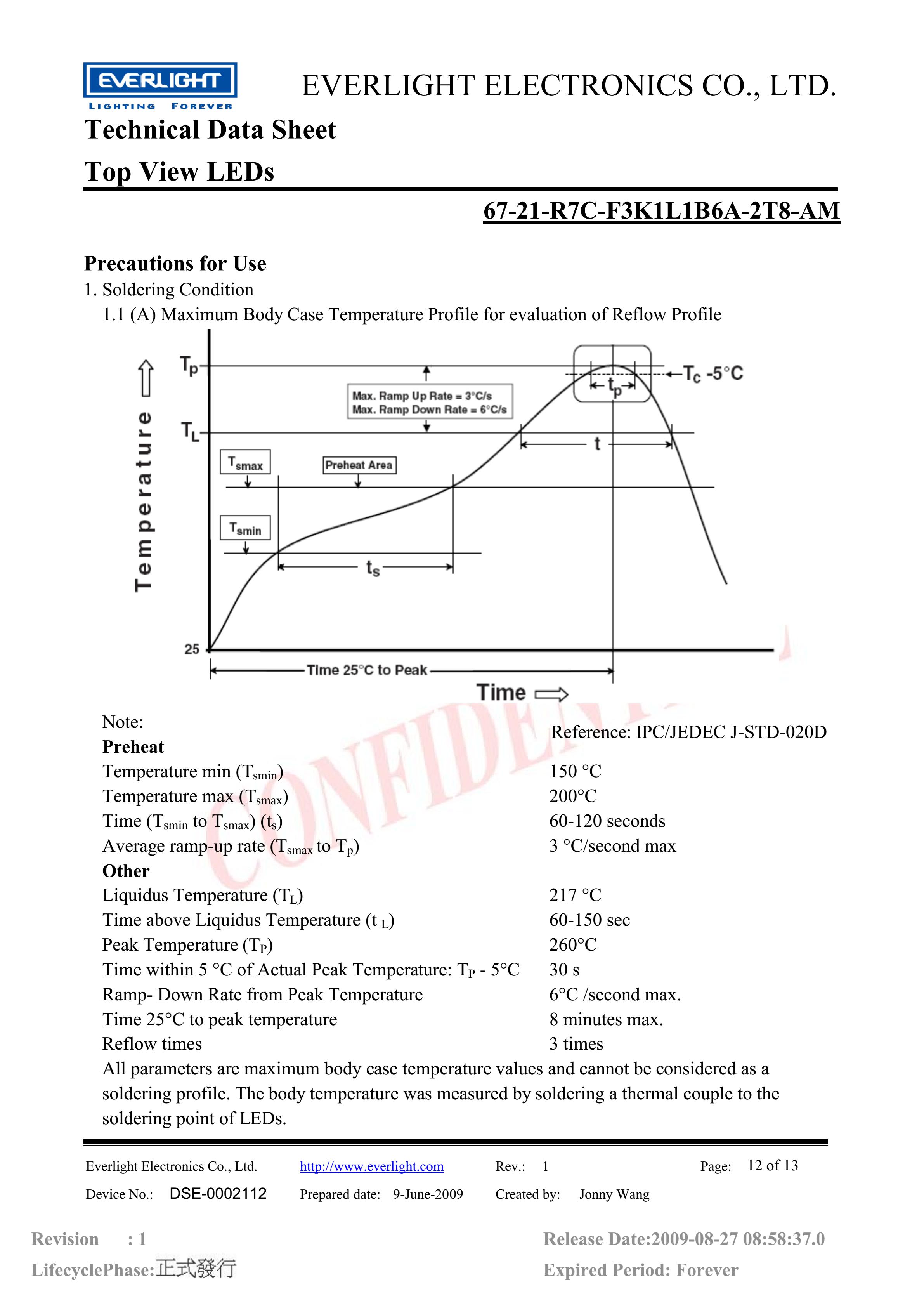 亿光贴片3528汽车专用灯珠67-21-R7C-F3K1L1B6A-2T8-AM红光规格书PDF（数据表）