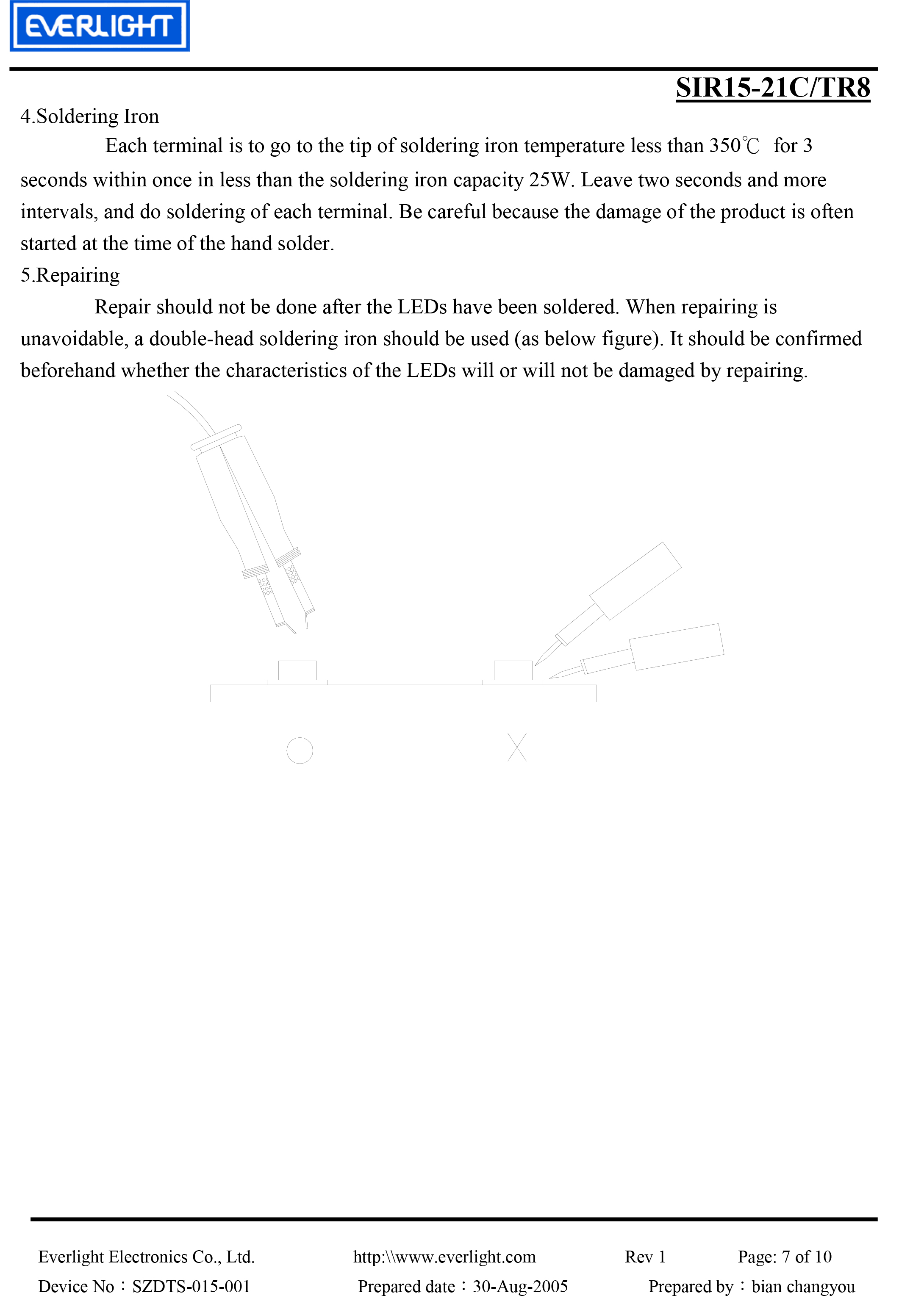 亿光贴片1206红外发射管SIR15-21C/TR8规格书PDF