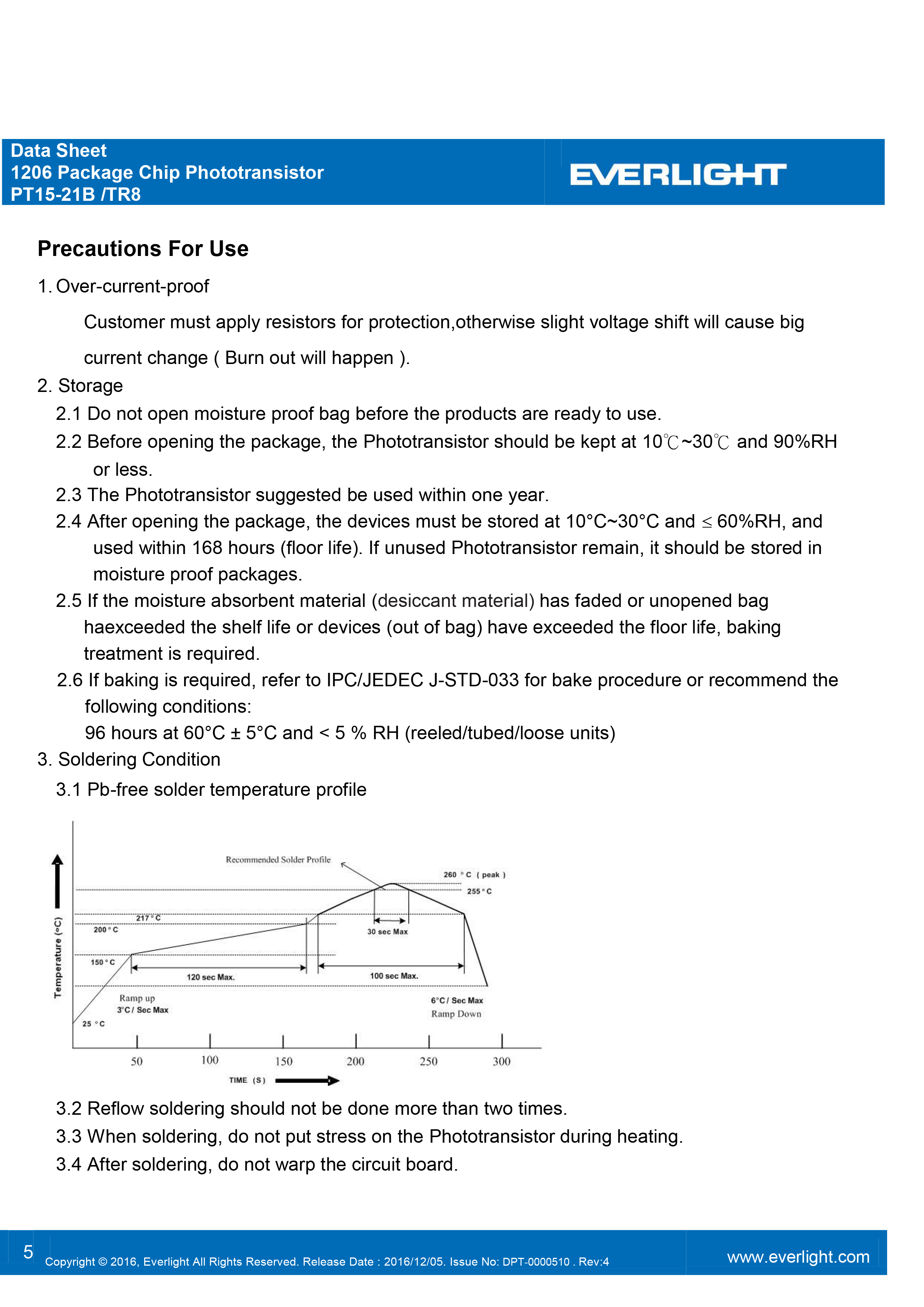 亿光贴片1206接收管PT15-21B/TR8规格书PDF