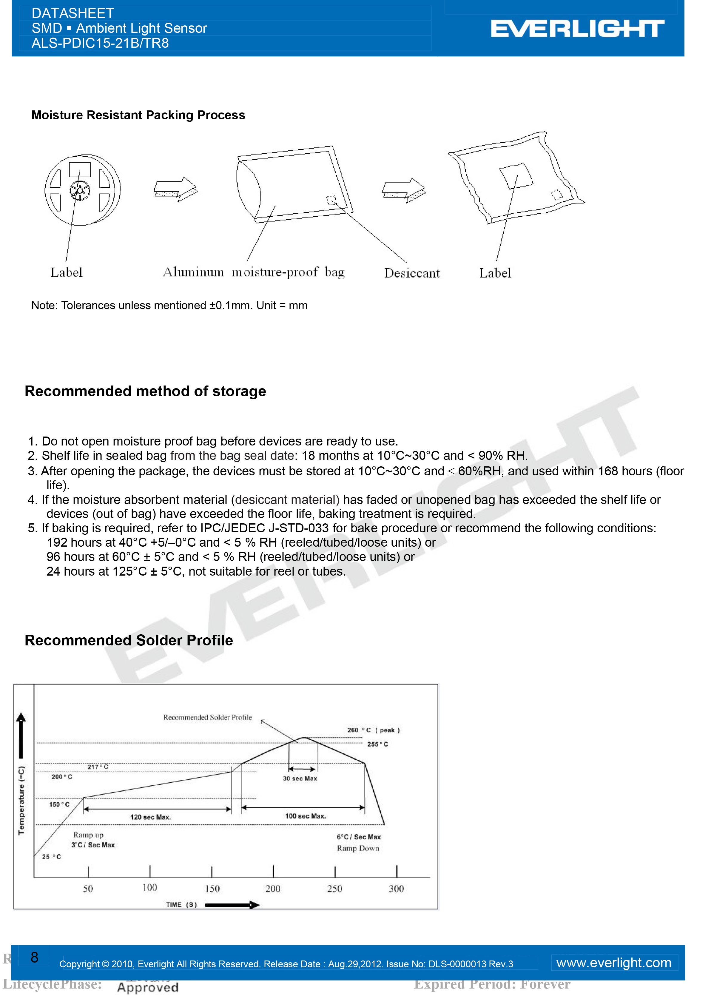 亿光贴片1206环境光传感器ALS-PDIC15-21B/TR8规格书PDF数据表