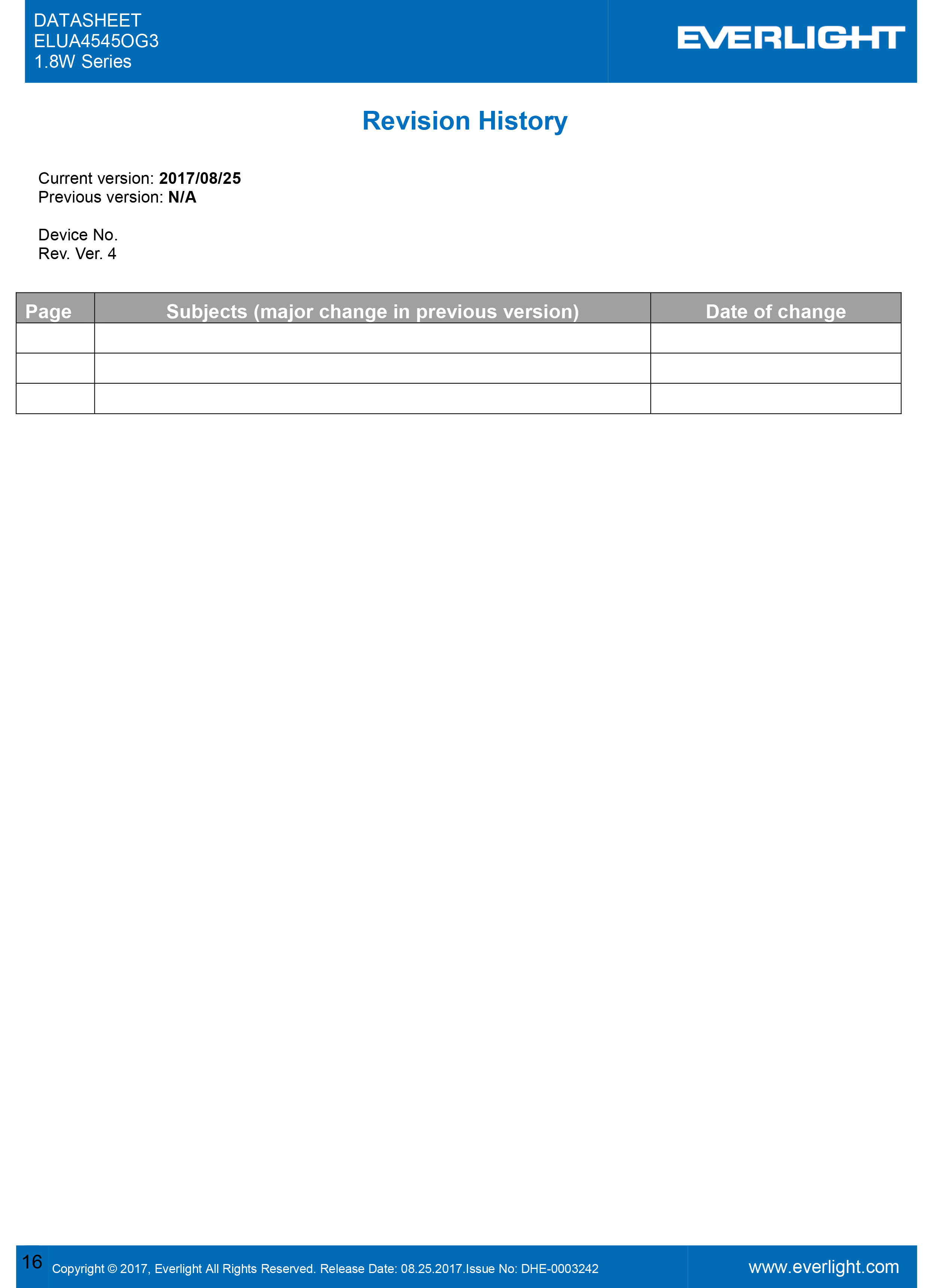 亿光1.8W紫光LED灯珠ELUA4545OG3-P6070U13241500-VD1M 规格书PDF