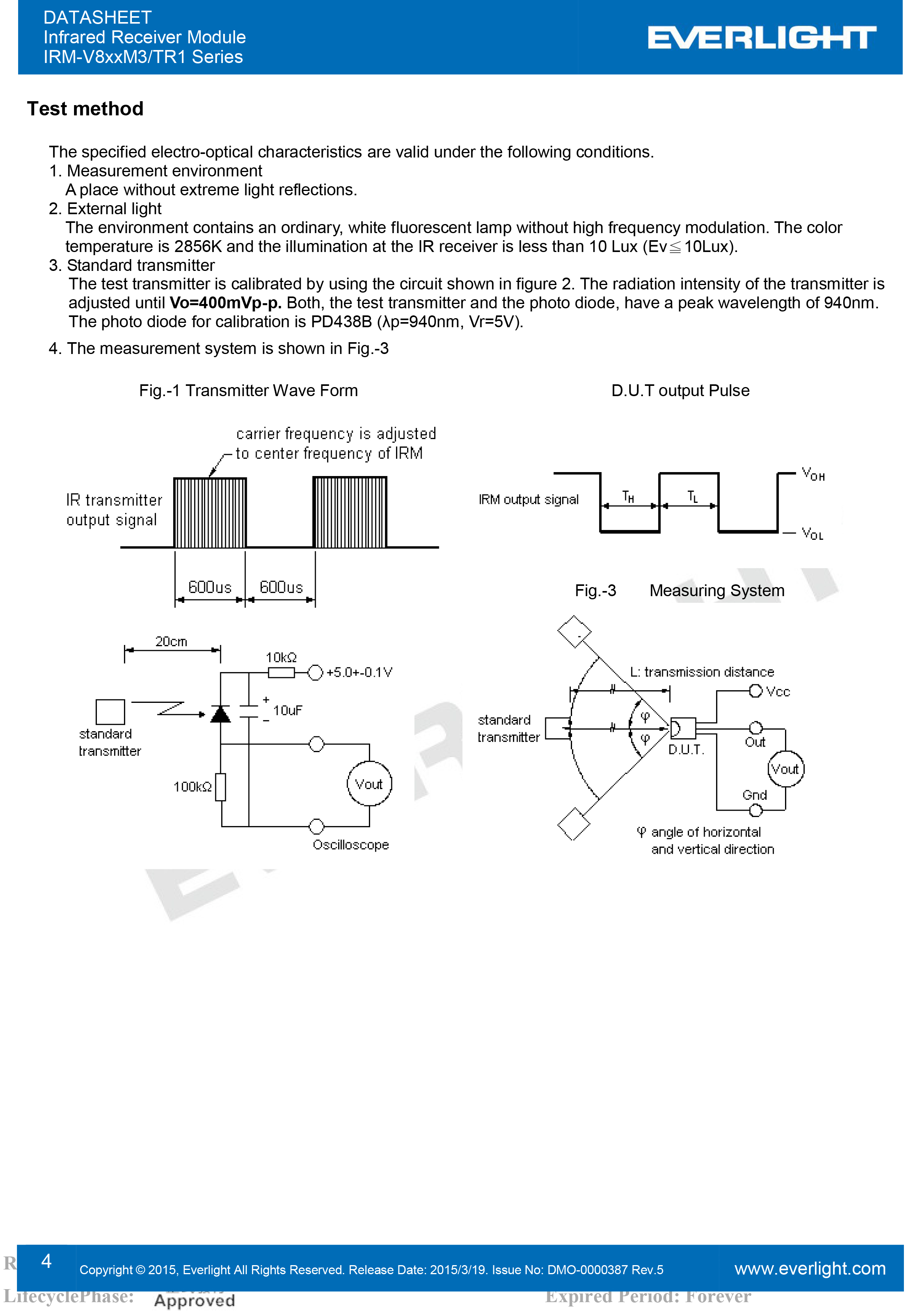 亿光贴片红外接收头IRM-V856M3/TR1规格书PDF（数据表）