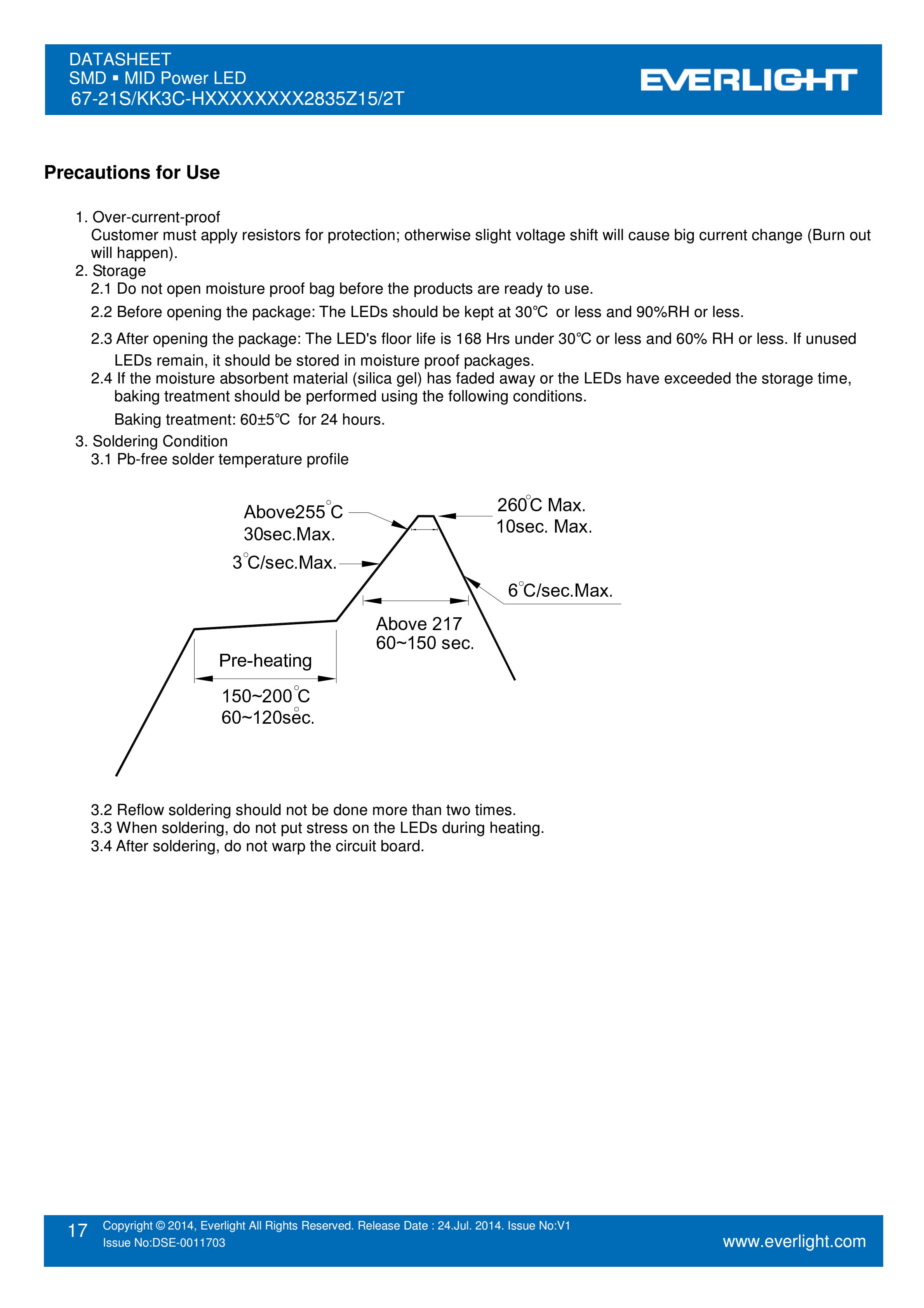 亿光贴片2835灯珠67-21S/KK3C-H5757R2R52835Z15/2T白光规格书PDF（数据表）
