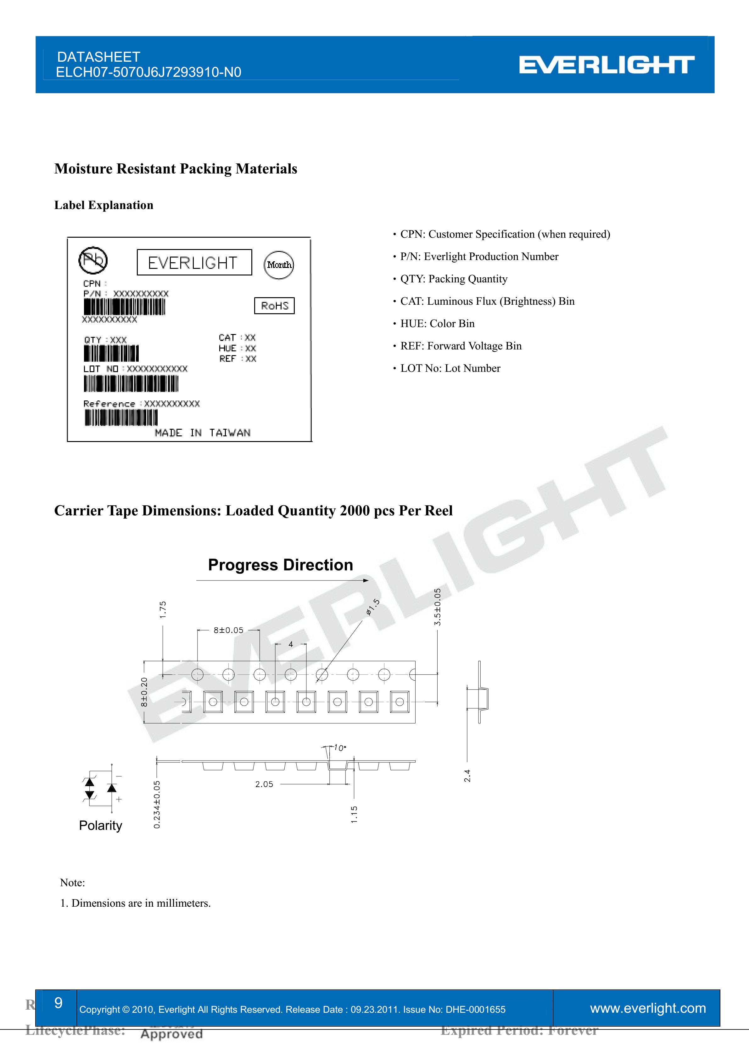 亿光2016闪光灯珠ELCH07-5070J6J7293910-N0规格书PDF（数据表）